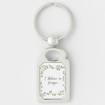 I Believe in Magic metal keychain