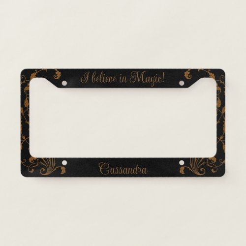 I Believe in Magic Personalized License Plate Frame