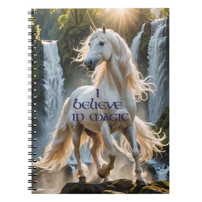 I believe in magic unicorn notebook (Front)
