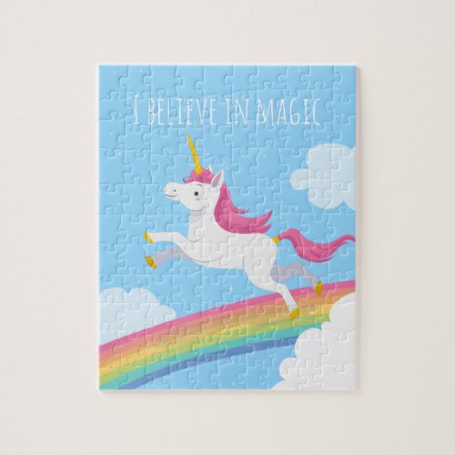 I believe in Magic Unicorn Rainbow Puzzle