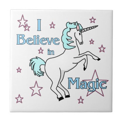 I Believe In Magic Unicorn Tile