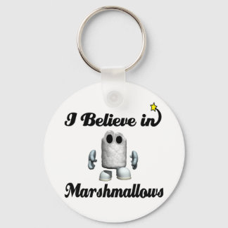 i believe in marshmallows keychain