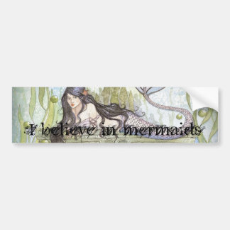 I believe in mermaids bumper sticker