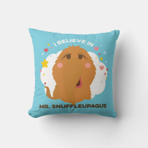 I Believe In Mr. Snuffleupagus Throw Pillow