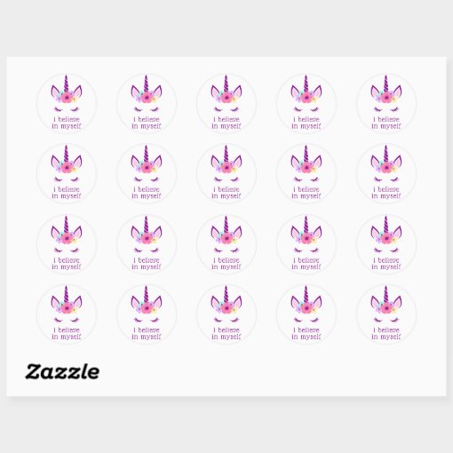 I Believe In Myself Classic Round Sticker | Zazzle