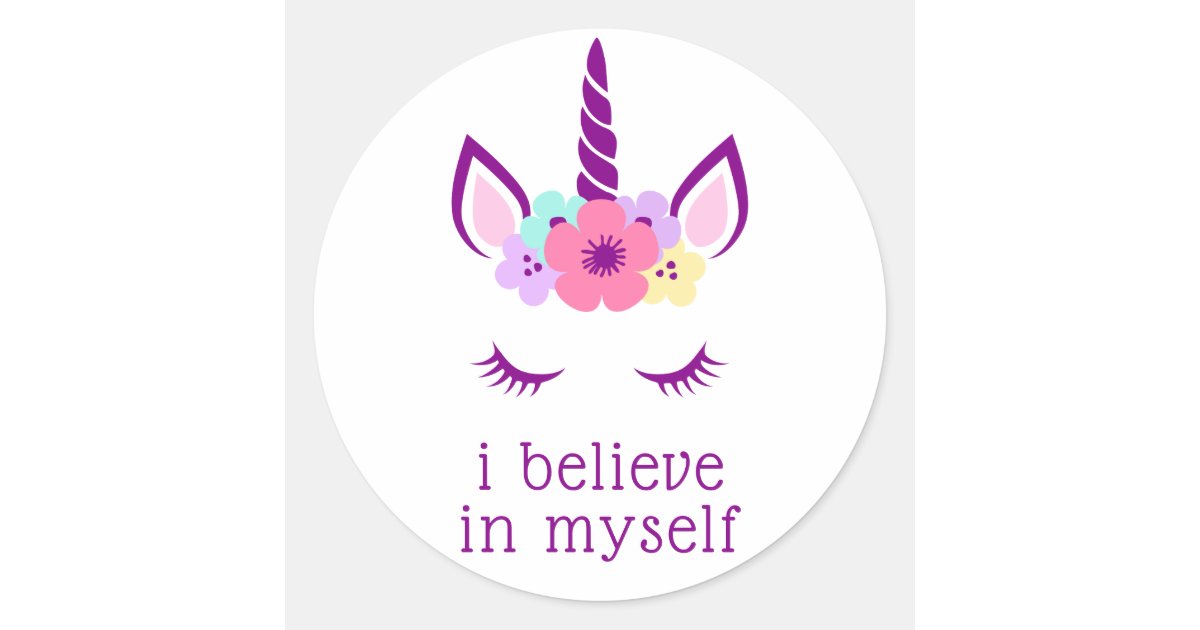 I Believe In Myself Classic Round Sticker | Zazzle