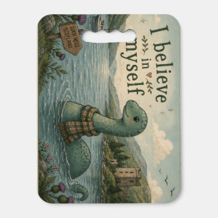 I believe in myself whimsical Loch Ness Monster Seat Cushion
