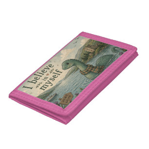 I believe in myself whimsical Loch Ness Monster Trifold Wallet