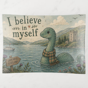 I believe in myself whimsical Loch Ness Monster Trinket Tray