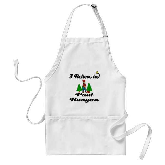 i believe in paul bunyan adult apron (Front)