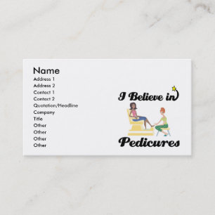 i believe in pedicures business card