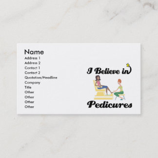 i believe in pedicures business card