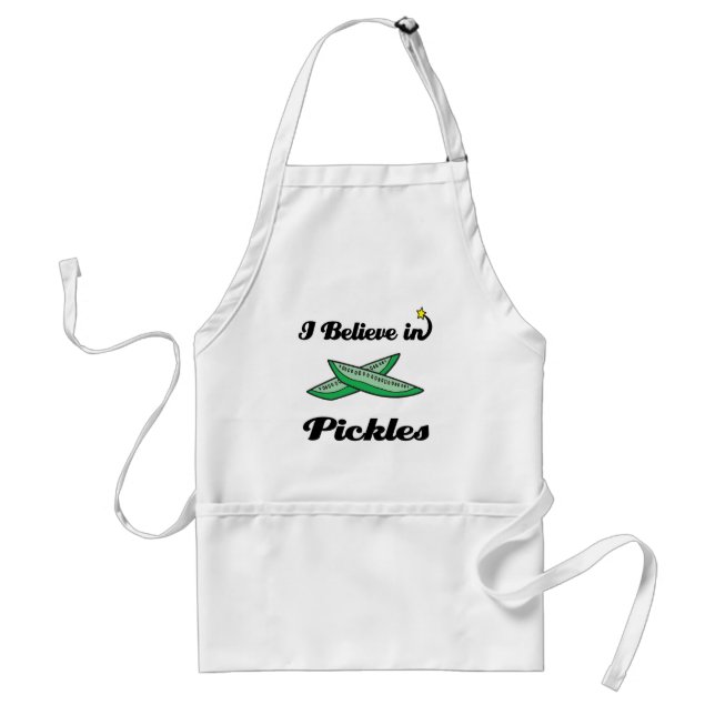 i believe in pickles adult apron (Front)