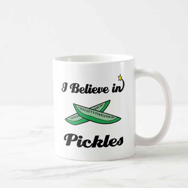 i believe in pickles coffee mug (Right)