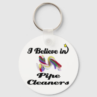 i believe in pipe cleaners keychain