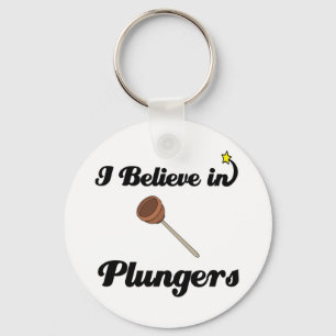 i believe in plungers keychain