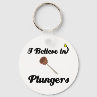 i believe in plungers keychain