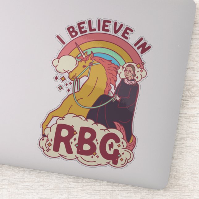 I Believe in RBG Sticker (Detail)