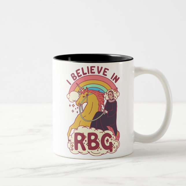 I Believe in RBG Two-Tone Coffee Mug (Right)