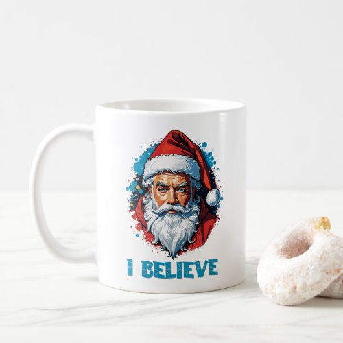 I Believe in Santa Claus Graffiti Style Design Coffee Mug