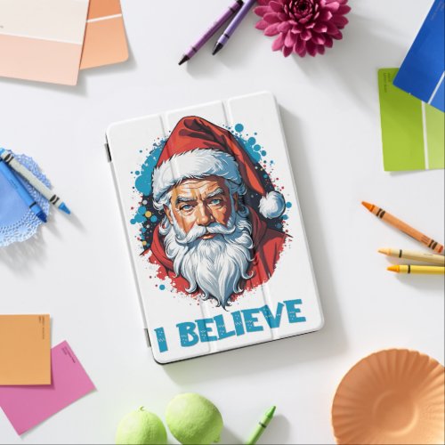 I Believe in Santa Claus Graffiti Style Design iPad Air Cover