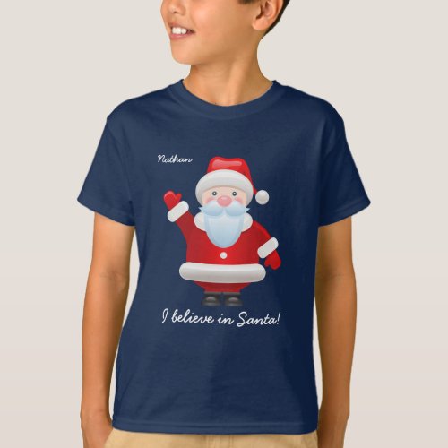 I believe in Santa Funny Santa Claus Christmas T_Shirt