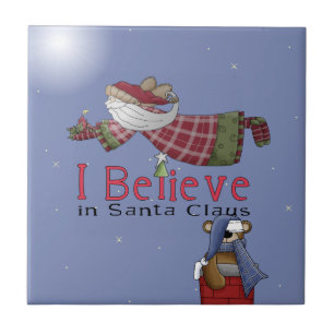I Believe in Santa Gift Tile Trivet
