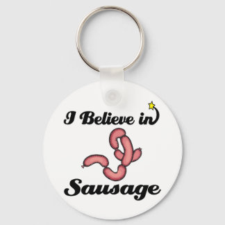 i believe in sausage keychain