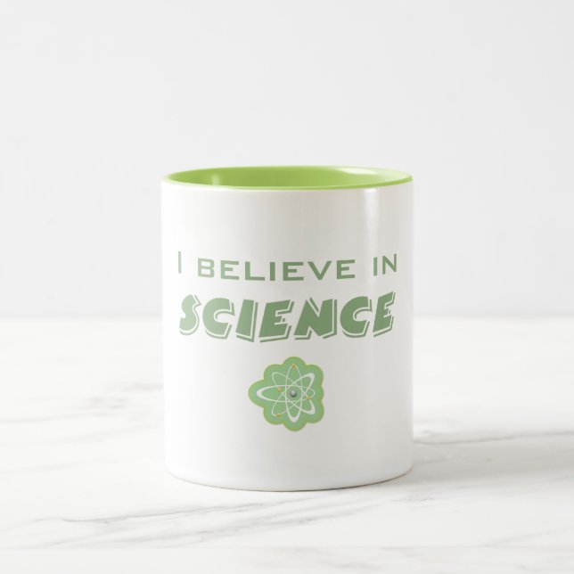 I Believe In Science Two-Tone Coffee Mug (Center)