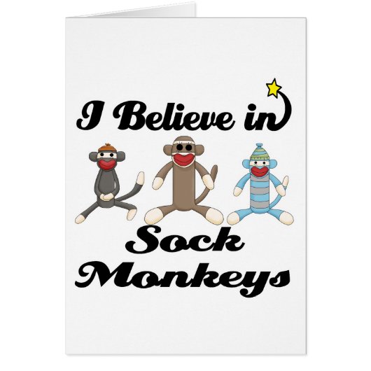 i believe in sock monkeys cards (Front)