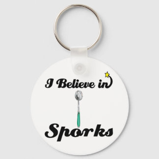 i believe in sporks keychain