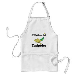 i believe in tadpoles adult apron