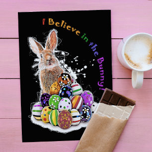 I Believe in the Bunny! Easter Bunny Eggs Note Card