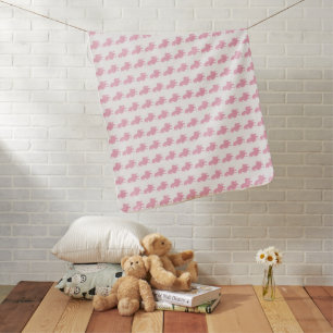 I believe in the invisible pink unicorn. baby blanket