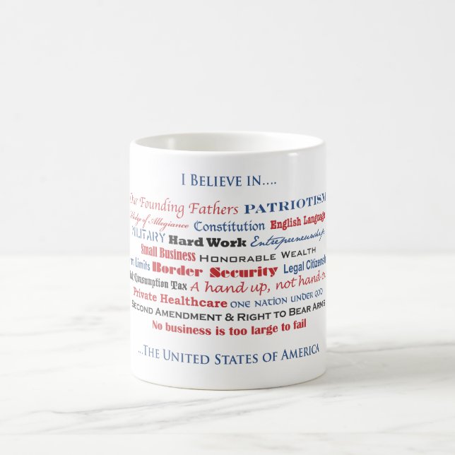 I believe in the United States Coffee Mug (Center)