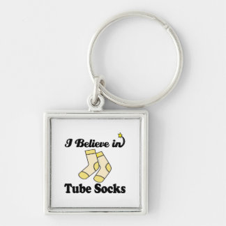 i believe in tube socks keychain