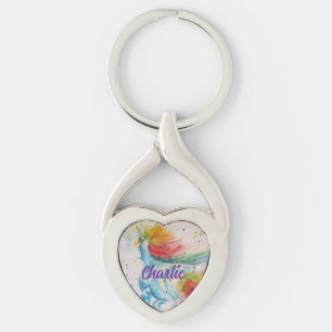I Believe In Unicorns Rainbow Cute Girls Sticker Keychain