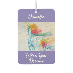 I Believe In Unicorns Rainbow Follow Your Dreams Air Freshener