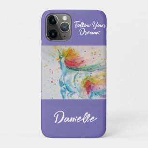 I Believe In Unicorns Rainbow Follow Your Dreams iPhone 11 Pro Case