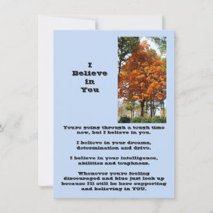 I Believe in You Flat Greeting Card