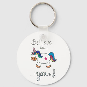 I believe in YOU! Unicorn Keychain