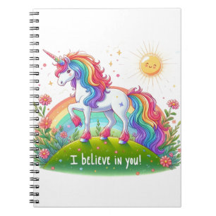 I believe in you … unicorns notebook