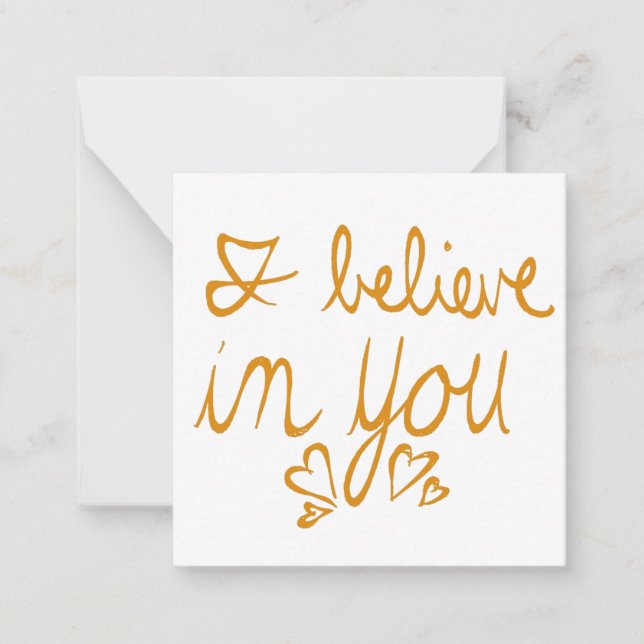 I Believe in You Valentine Note Card (Front)