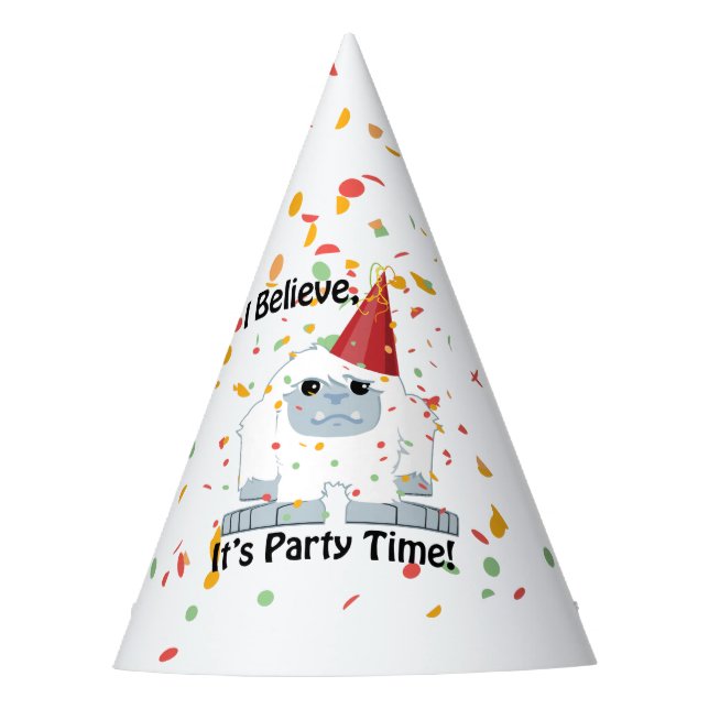 I Believe, It's Party Time!  Cute Yeti Hat (Front)
