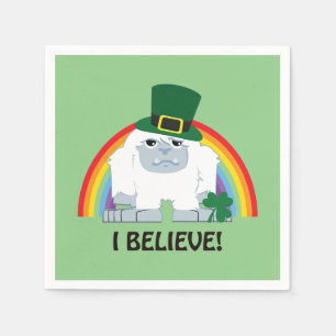 I Believe! Leprechaun Yeti Napkins