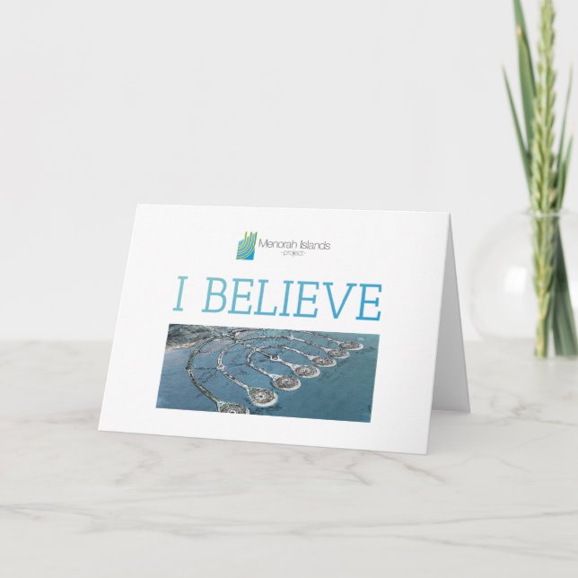 I BELIEVE - Menorah Islands Card (Front)