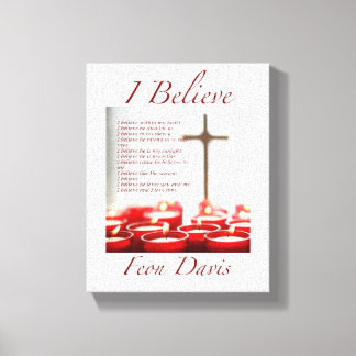 I BELIEVE POEM CANVAS CANVAS PRINT