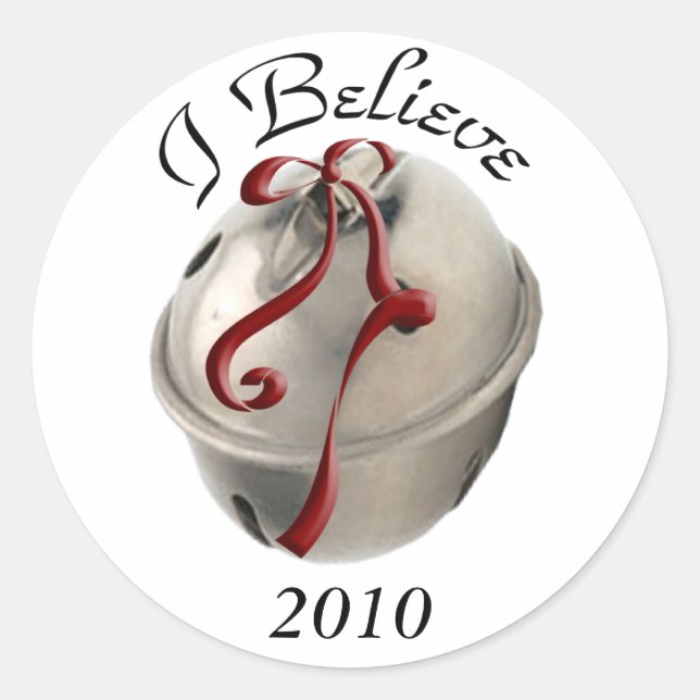 I Believe Reindeer Bell Stickers (Front)