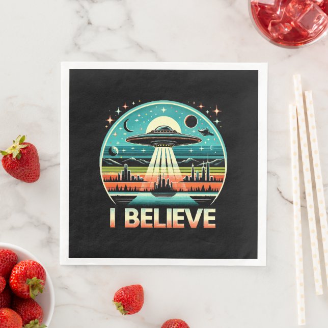 I believe - UFO Paper Dinner Napkins (Insitu)
