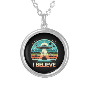 I believe - UFO Silver Plated Necklace